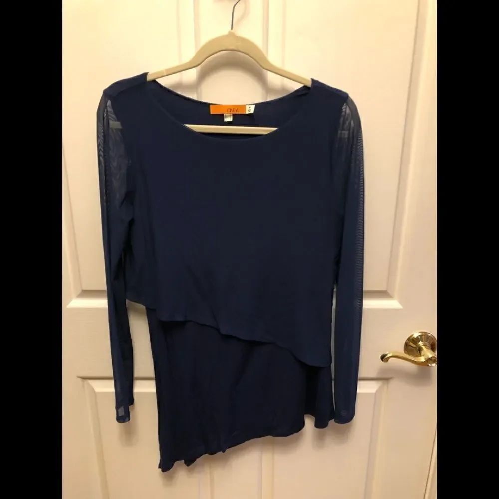 Sheer sleeve blouse 